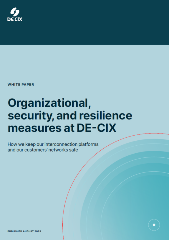 Organizational, security and resilience measures at DE-CIX