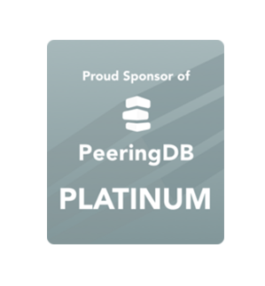 PeeringDB platinum sponsor PeeringDB platinum sponsor