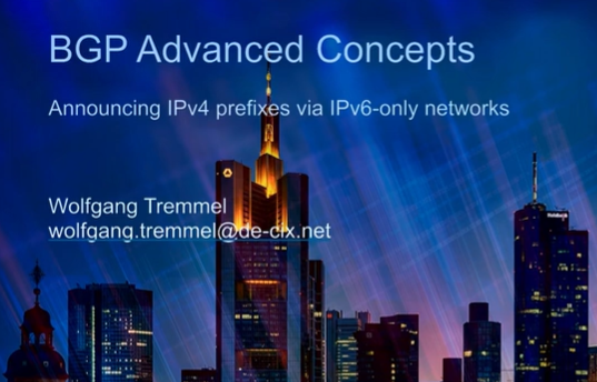 BGP advanced concepts announcing IPv4 via IPv6-only networks
