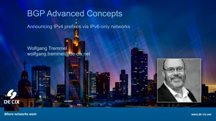 BGP advanced concepts announcing IPv4 via IPv6-only networks