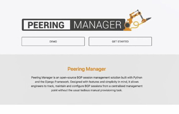 Peering Manager video screen