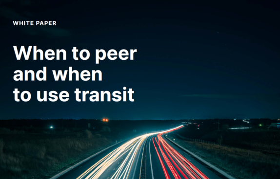 When to peer and when to use transit cover