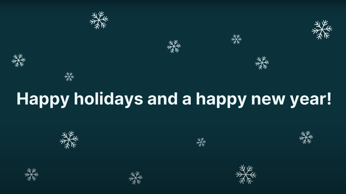 Holiday greetings video 2024